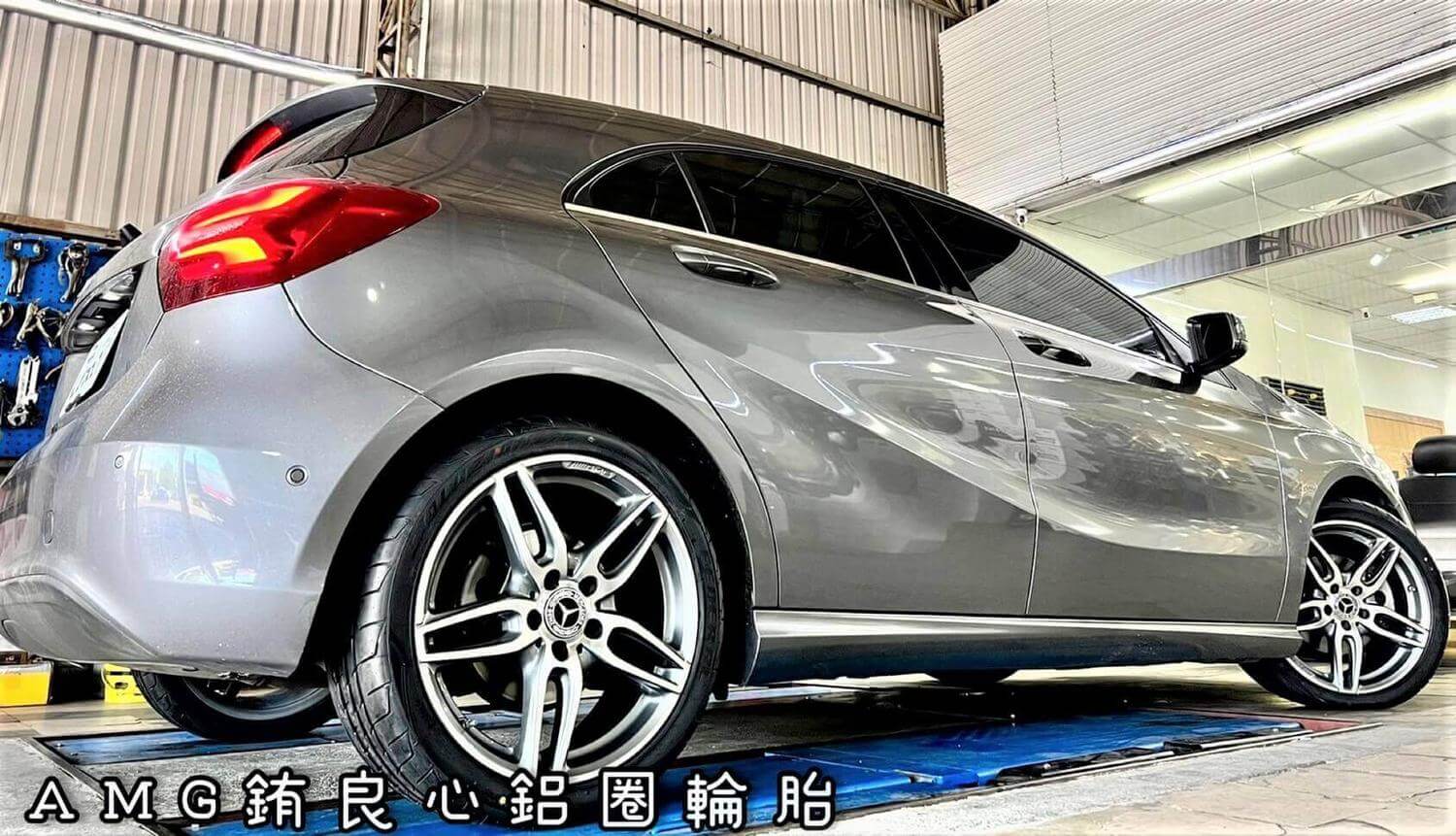 Benz W176車主升級更換原廠賓士正AMG 18吋大框胎一套的第7張圖片