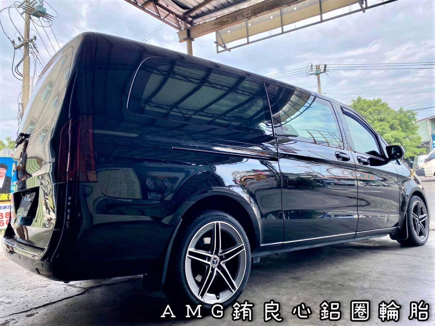 Benz V250D車主升級更換CLA45 AMG 19大框胎一套的第9張圖片